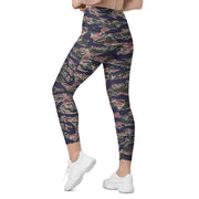 Tiger Stripe Siam Shadow CAMO Womens Leggings with Pockets - Women