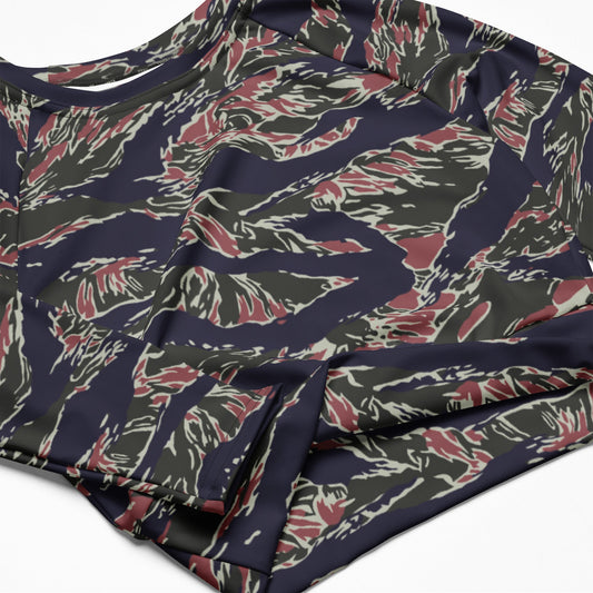 Thailand Tiger Stripe CAMO Womens Long-Sleeve Crop Top