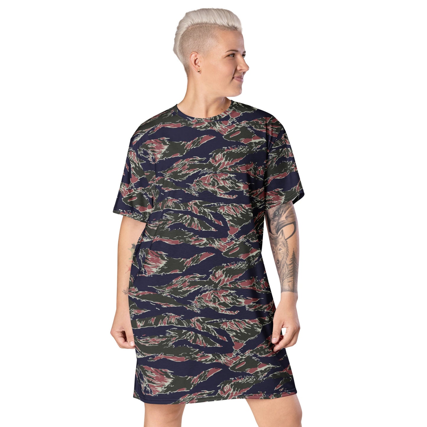 Thailand Tiger Stripe CAMO Womens T-Shirt Dress