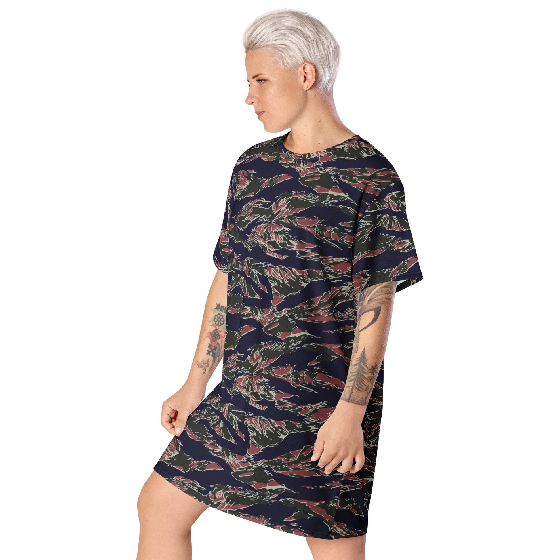 Thailand Tiger Stripe CAMO Womens T-Shirt Dress