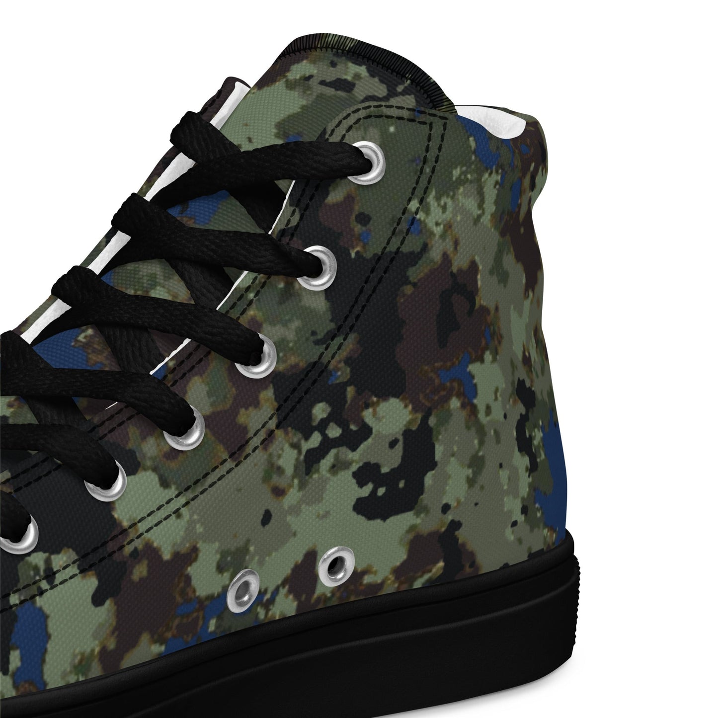 The Tomorrow War Movie Digital Flecktarn CAMO Mens high top canvas shoes - High Top Canvas Shoes