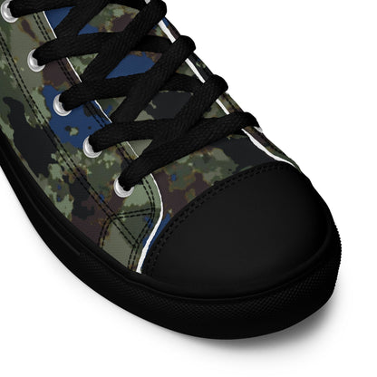 The Tomorrow War Movie Digital Flecktarn CAMO Mens high top canvas shoes - High Top Canvas Shoes