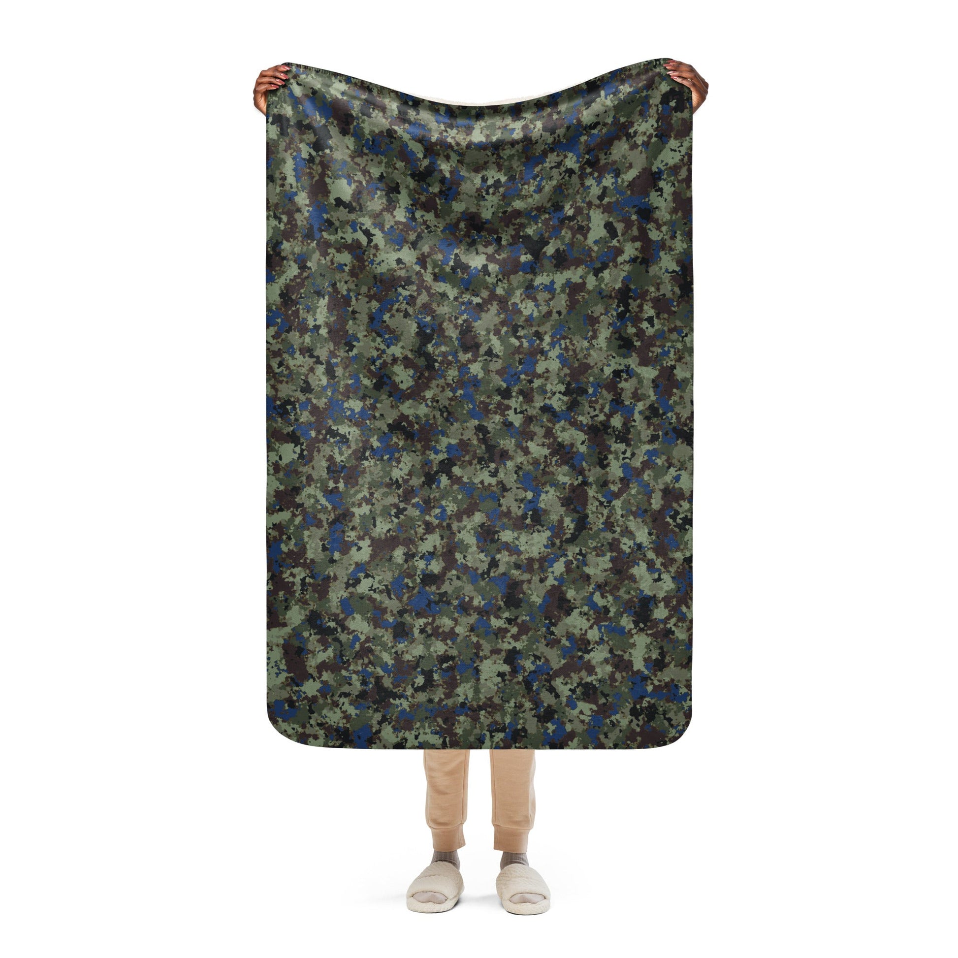 The Tomorrow War Movie Digital Flecktarn CAMO Sherpa blanket - 37″×57″ - Blanket