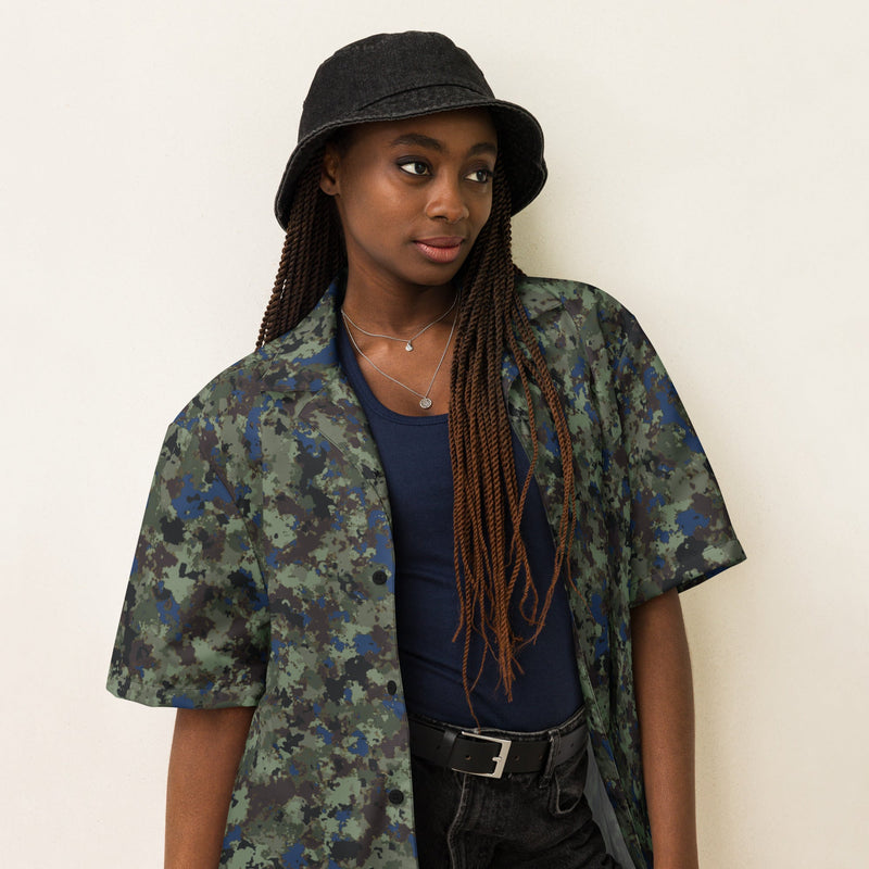 Future Front CAMO Unisex Short-Sleeve Button Shirt