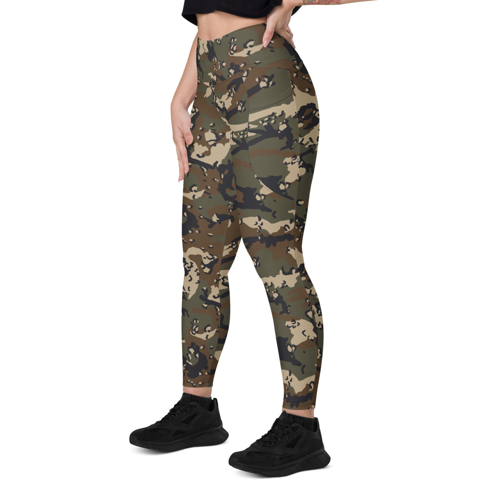 Thermoball Chocolate Chip Woodland CAMO Leggings with pockets - Womens With Pockets