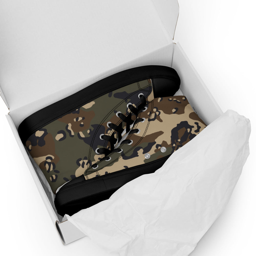 Thermoball Chocolate Chip Woodland CAMO Men’s high top canvas shoes - Mens High Top Canvas Shoes