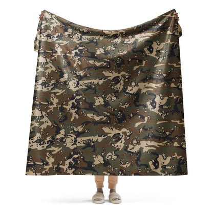 Thermoball Chocolate Chip Woodland CAMO Sherpa blanket - 60″×80″