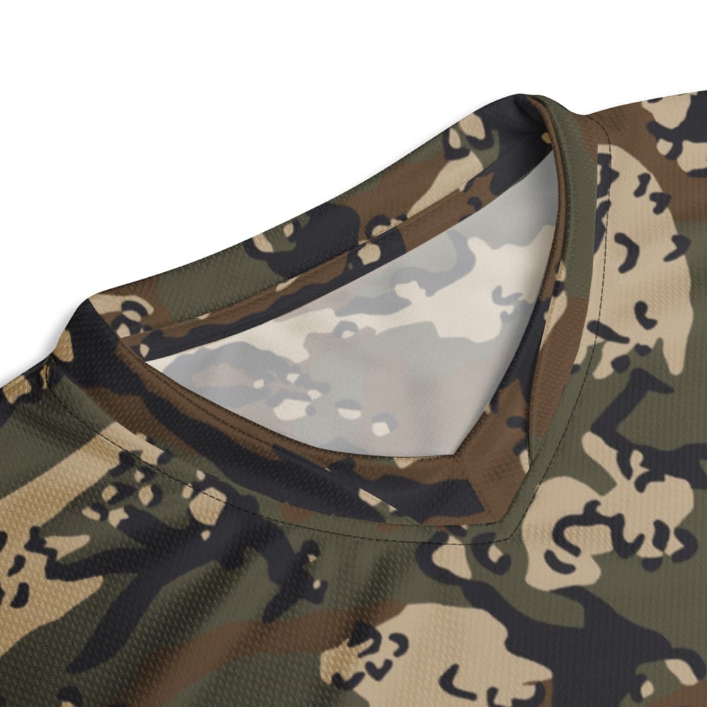 Thermoball Chocolate Chip Woodland CAMO unisex sports jersey