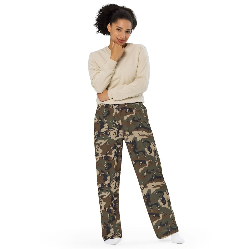 Thermoball Chocolate Chip Woodland CAMO unisex wide - leg pants