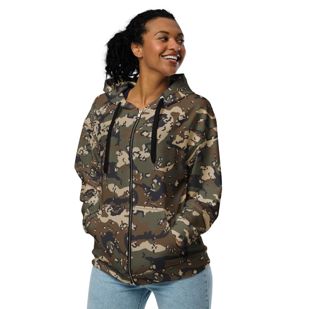 Thermoball Chocolate Chip Woodland CAMO Unisex zip hoodie