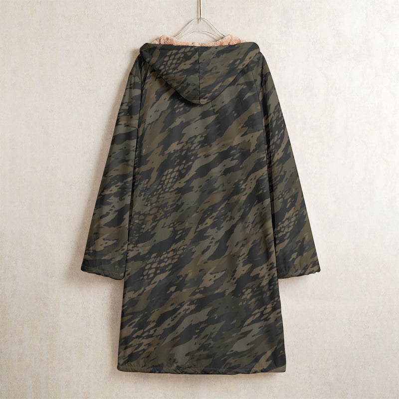 Third Option Ground Branch CAMO Men’s Horn Button Long Fleece Coat - Jacket