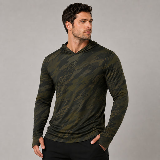 Third Option Ground Branch CAMO Mens Sunscreen Sports Hoodie With Thumb Holes - S / White