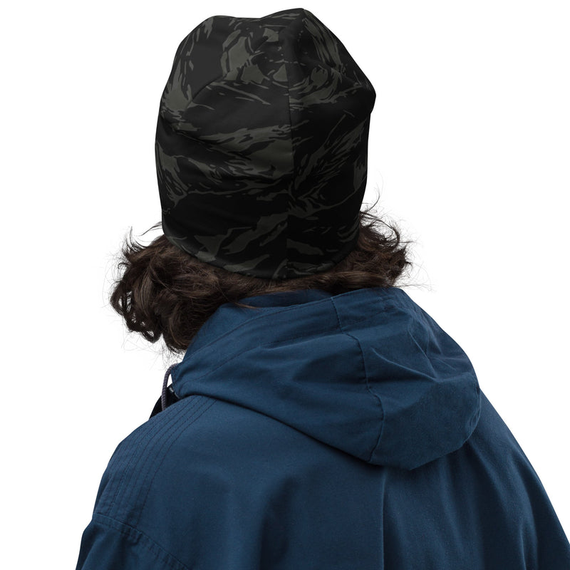 Tiger Stripe Black Shadow CAMO Beanie - Head