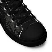 Tiger Stripe Black Shadow CAMO Mens High-Top Canvas Shoes