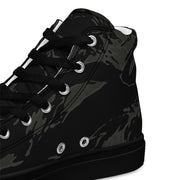 Tiger Stripe Black Shadow CAMO Mens High-Top Canvas Shoes