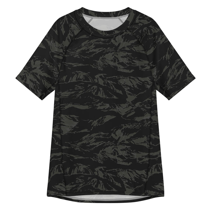 Tiger Stripe Black Shadow CAMO men’s rash guard - 2XS