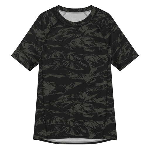 Tiger Stripe Black Shadow CAMO men’s rash guard - 2XS