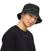 Tiger Stripe Black Shadow CAMO Reversible Bucket Hat - Head