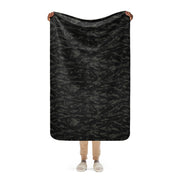 Tiger Stripe Black Shadow CAMO Sherpa Blanket - 37″×57″
