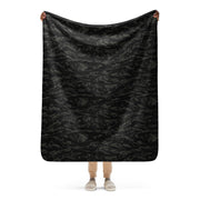 Tiger Stripe Black Shadow CAMO Sherpa Blanket - 50″×60″