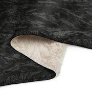 Tiger Stripe Black Shadow CAMO Sherpa Blanket