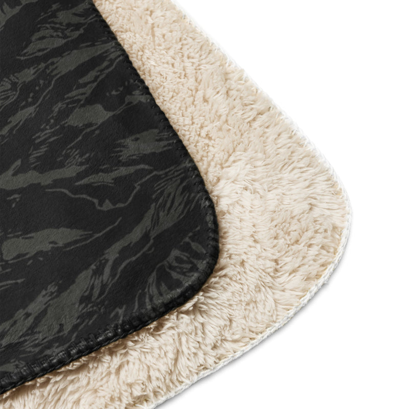 Tiger Stripe Black Shadow CAMO Sherpa Blanket