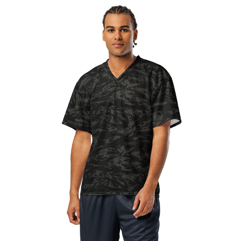 Tiger Stripe Black Shadow CAMO Unisex American Football Jersey