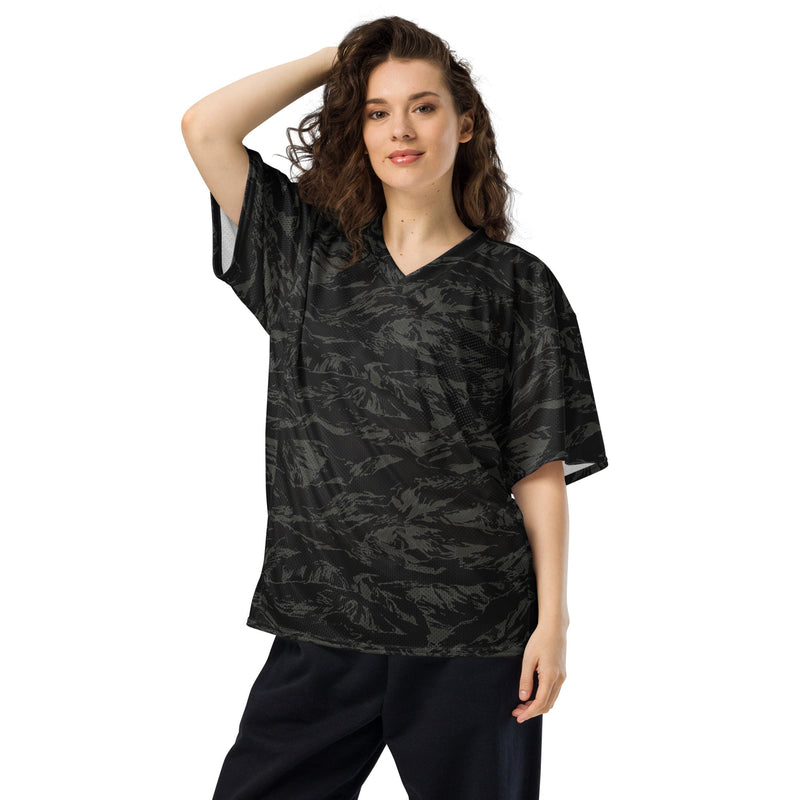 Tiger Stripe Black Shadow CAMO Unisex American Football Jersey