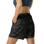 Tiger Stripe Black Shadow CAMO Unisex Athletic Long Shorts