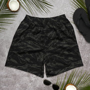 Tiger Stripe Black Shadow CAMO Unisex Athletic Long Shorts