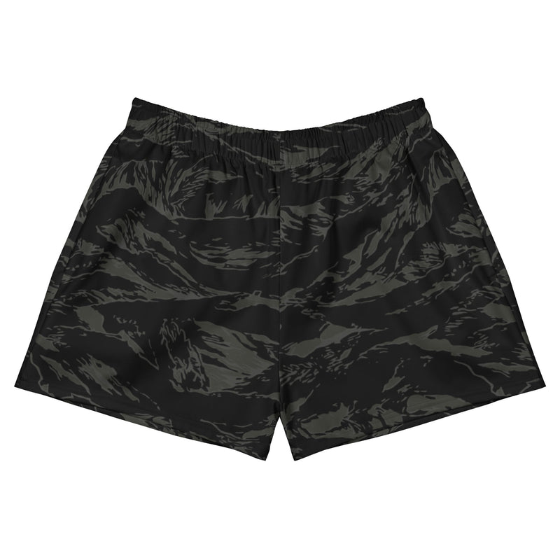 Tiger Stripe Black Shadow CAMO Unisex Athletic Shorts