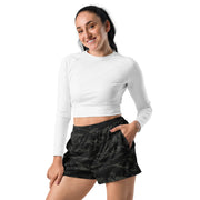 Tiger Stripe Black Shadow CAMO Unisex Athletic Shorts