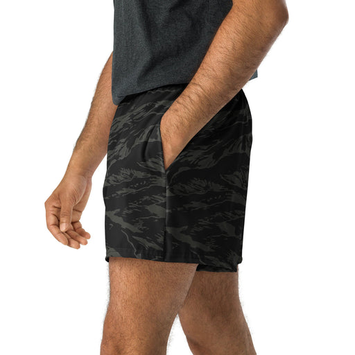 Tiger Stripe Black Shadow CAMO Unisex Athletic Shorts - XS