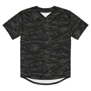 Tiger Stripe Black Shadow CAMO Unisex Baseball Jersey