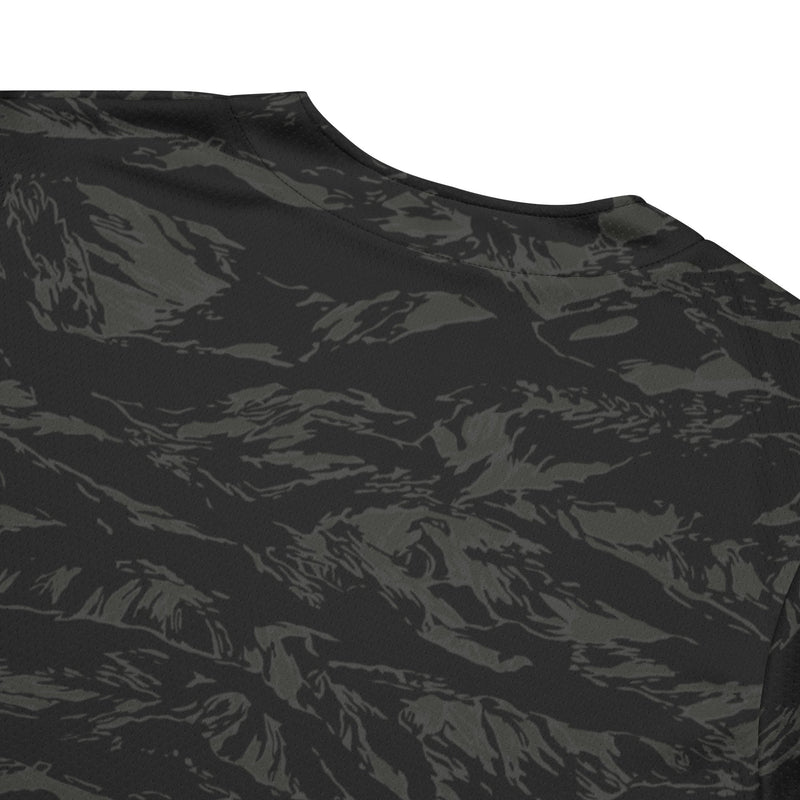 Tiger Stripe Black Shadow CAMO Unisex Baseball Jersey