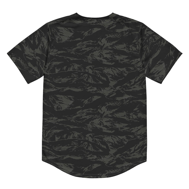 Tiger Stripe Black Shadow CAMO Unisex Baseball Jersey