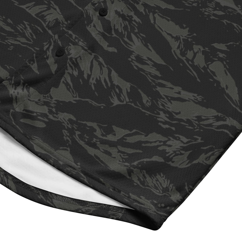 Tiger Stripe Black Shadow CAMO Unisex Baseball Jersey
