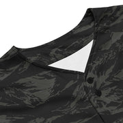 Tiger Stripe Black Shadow CAMO Unisex Baseball Jersey