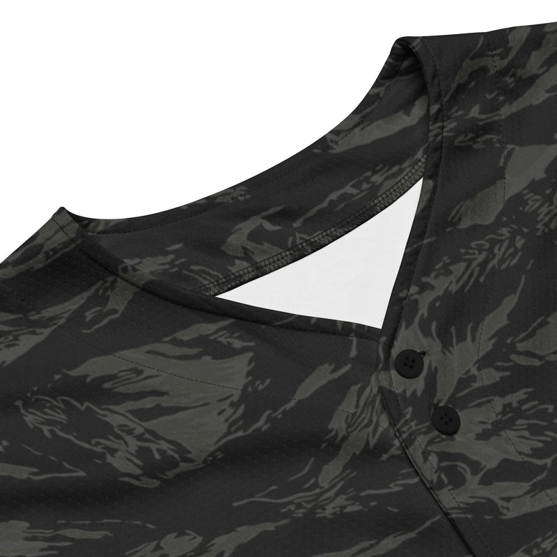 Tiger Stripe Black Shadow CAMO Unisex Baseball Jersey