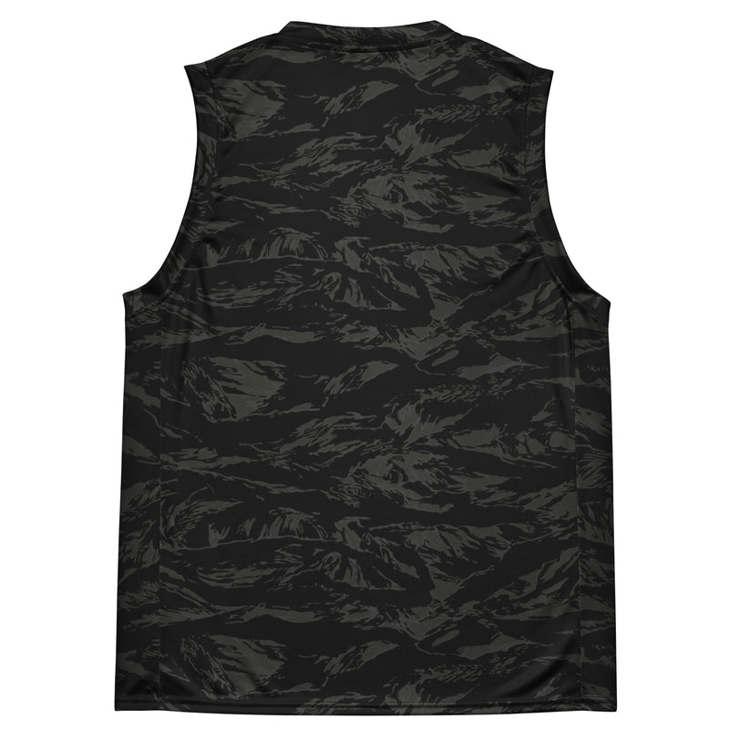 Tiger Stripe Black Shadow CAMO Unisex Basketball Jersey