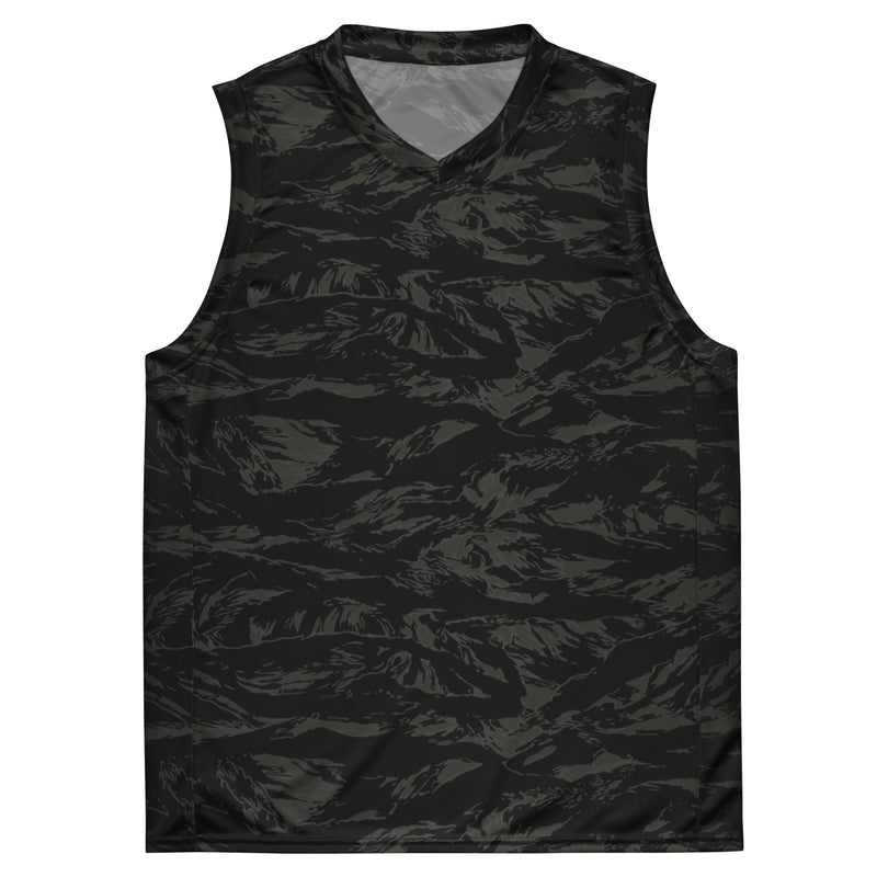 Tiger Stripe Black Shadow CAMO Unisex Basketball Jersey