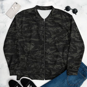 Tiger Stripe Black Shadow CAMO Unisex Bomber Jacket - XS