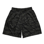 Tiger Stripe Black Shadow CAMO Unisex Mesh Shorts - 2XS