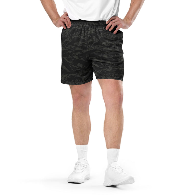 Tiger Stripe Black Shadow CAMO Unisex Mesh Shorts
