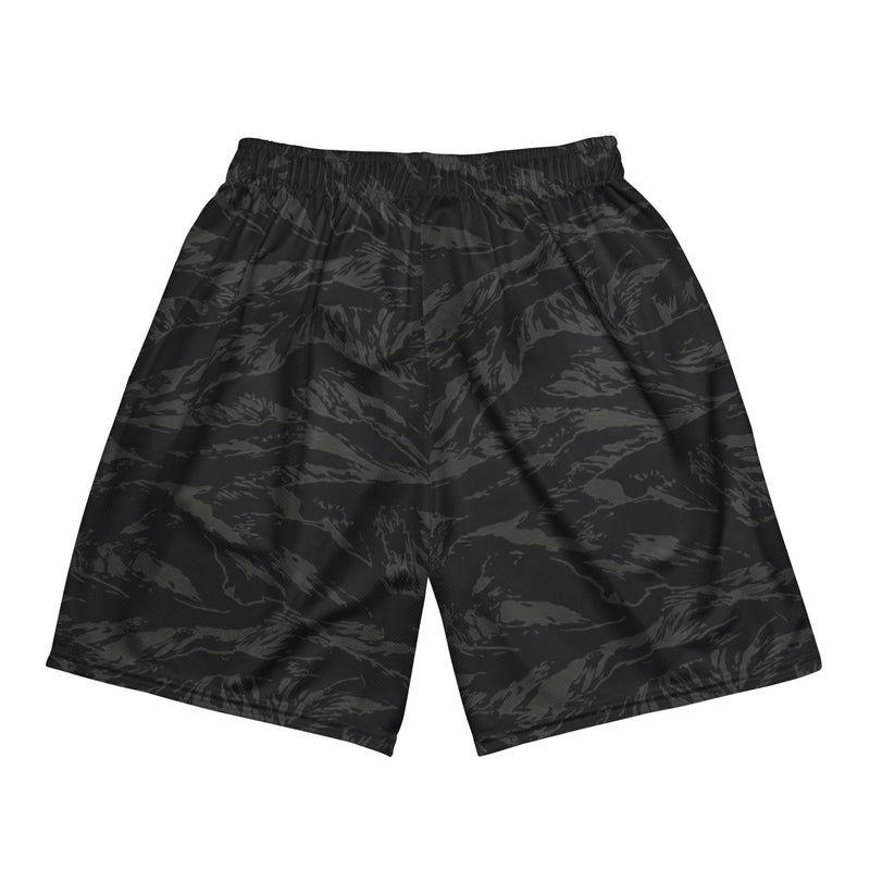 Tiger Stripe Black Shadow CAMO Unisex Mesh Shorts