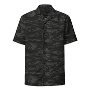Tiger Stripe Black Shadow CAMO Unisex Short-Sleeve Button Shirt - Button-Up