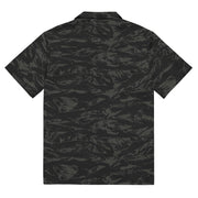 Tiger Stripe Black Shadow CAMO Unisex Short-Sleeve Button Shirt - Button-Up