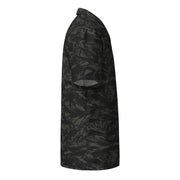 Tiger Stripe Black Shadow CAMO Unisex Short-Sleeve Button Shirt - Button-Up