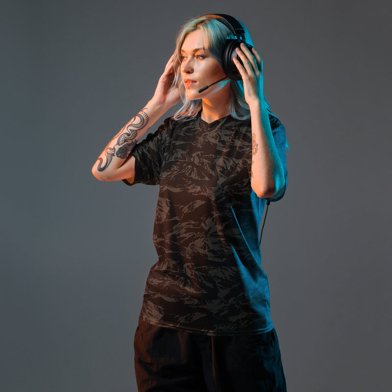 Tiger Stripe Black Shadow CAMO Unisex Sports Jersey
