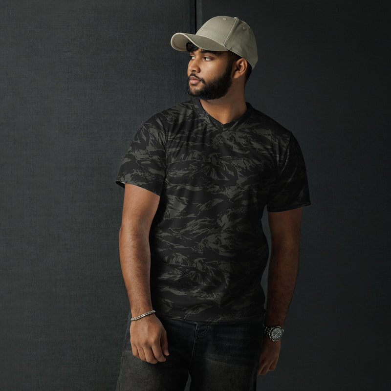 Tiger Stripe Black Shadow CAMO Unisex Sports Jersey